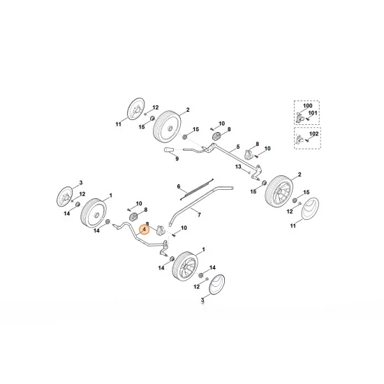 STIHL  Oś 6350 700 2421